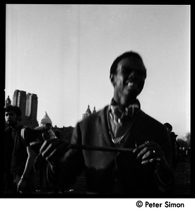 Young man at the Be-In, Central Park, New York City