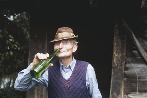 Old man drinking