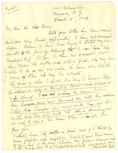 Letter from Elizabeth W. Tyler to W. E. B. Du Bois