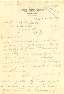 Letter from E. Wendell Edwards to W. E. B. Du Bois