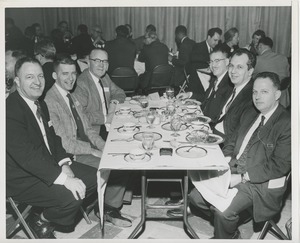 Attendees enjoying a meal at the 1959 Rehabilitation Counselors Conference