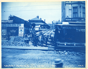 Dudley Street Station, east incline, elevated train