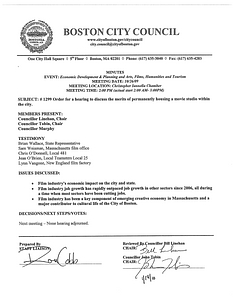 Committee on Economic Development and Planning meeting minutes, October 26, 2009