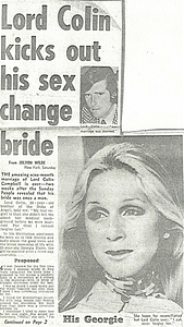 Lord Colin Kicks Out His Sex Change Bride