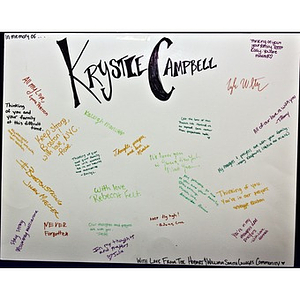 Krystle Campbell memorial poster at Copley Square Memorial