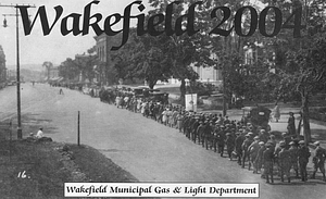 Wakefield High School students, Main Street near the Rockery, June 4, 1923