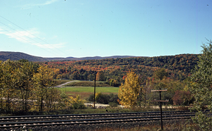 Mid-October view of southern end of Northwest Hill from Simonds Road, US Route 7.