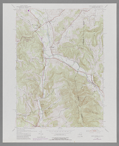 Vermont and New York topographical map