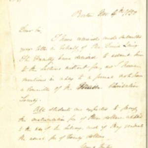 Letter from Oliver Wendell Holmes to Charles Brooks