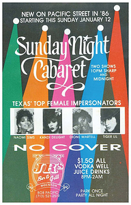 Sunday Night Cabaret at JR.'s Bar and Grill (1986)