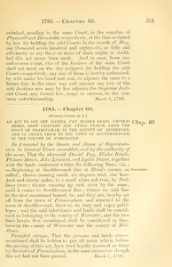 1785 Chap. 0060 An Act To Set Off Daniel Fay, Elisha Bemis, Phineas Bemis, John Leonard And Lydia Peirce, From The Town Of Framingham, In The County Of Middlesex, And To Annex Them To The Town Of Southborough, In The County Of Worcester.