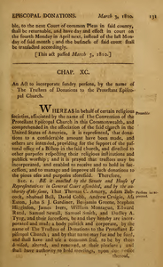 1809 Chap. 0091. An Act To Incorporate Sundry Persons, By The Name Of The Trustees Of Donations To The Protestant Episcopal Church.