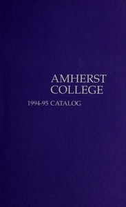 Amherst College Catalog 1994/1995