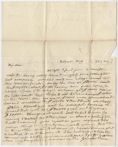 Benjamin Silliman letter to Edward Hitchcock, [1832] August