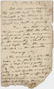 Edward Hitchcock sermon notes, 1833 June 1