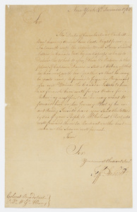 Jeffery Amherst letter to Colonel John Bradstreet, 1762 December 4
