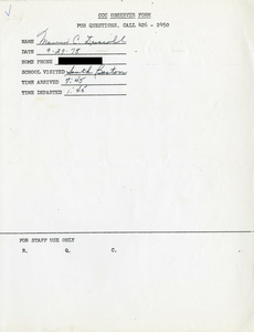 Citywide Coordinating Council daily monitoring report for South Boston High School by Maureen C. Driscoll, 1975 September 29
