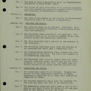 Bylaws and Amendments, 1947-1970