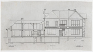 Longitudinal section, 1/4 inch scale, residence of F. K. Sturgis, "Faxon Lodge", Newport, R.I.