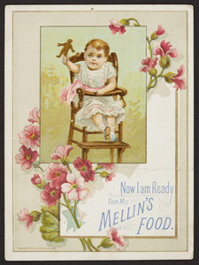 Trade card for Mellin's Food, location unknown, 1883
