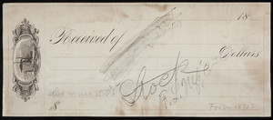 Receipt sample, Forbes Lithograph Manufacturing Co., Boston, Mass., 1800s