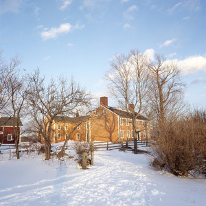 Exterior in snow from the left, Cogswell's Grant, Essex, Mass.