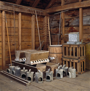 Farm equipment, Castle Tucker, Wiscasset, Maine