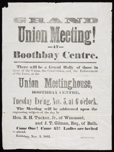 Broadside for the "Grand Union Meeting!"