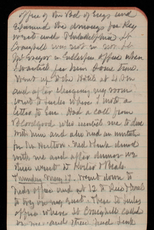 Thomas Lincoln Casey Notebook, April 1894-July 1894, 25, office of the Bd of engs and
