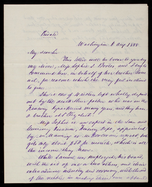 A. Hyde to Thomas Lincoln Casey, August 6, 1888
