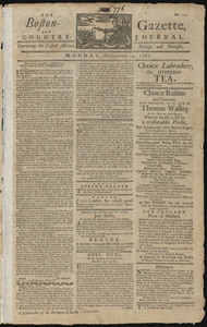 The Boston-Gazette, and Country Journal, 14 December 1767