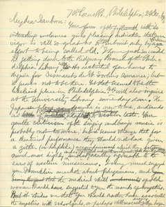 Letter from Benjamin Smith Lyman to Franklin Benjamin Sanborn