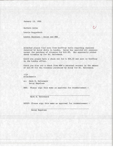 Memorandum from Laurie Roggenburk to Barbara Kernc