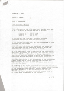 Memorandum from Mark H. McCormack to David R. Foster