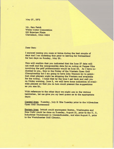 Letter from Mark H. McCormack to Sam Petok