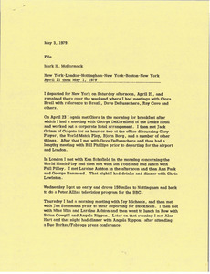 Memorandum from Mark H. McCormack to file