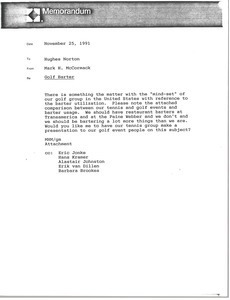 Memorandum from Mark H. McCormack to Hughes Norton