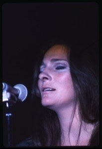 Judy Collins, close-up portrait, singing