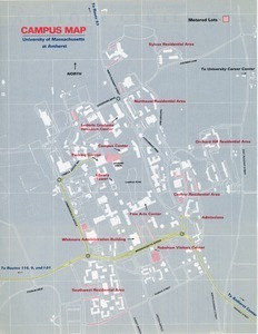 Campus Map, University of Massachusetts Amherst