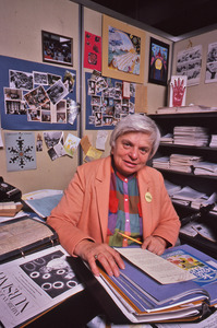 Delores Krieger at her desk