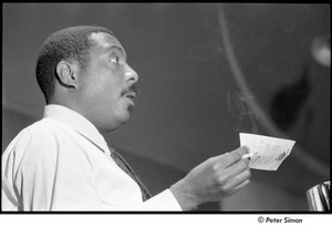 United States Student Press Association Congress: Dick Gregory holding a piece of paper and cigarette