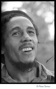 Bob Marley: close-up portrait, looking slightly to the side