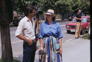 Barbara Halpern and cameraman