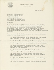 Letter from Alan A. Reich to Timothy J. Nugent