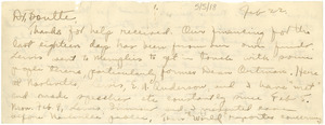 Letter from George Streator to Matthew V. Boutte