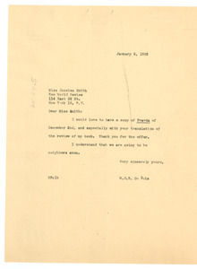 Letter from W. E. B. Du Bois to New World Review