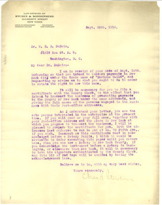 Letter from Charles H. Studin from W. E. B. Du Bois