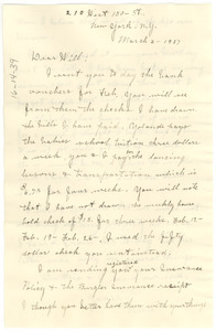 Letter from Nina Du Bois to W. E. B. Du Bois