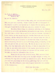 Letter from Charlotte R. Thorn to W. E. B. Du Bois