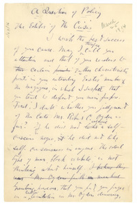 Letter from Charles F. Dole to Editor of the Crisis